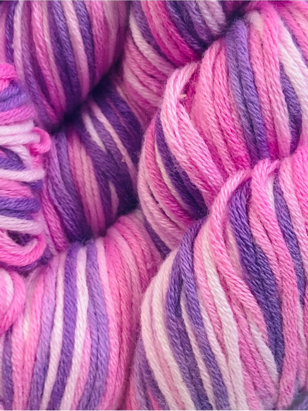 10 NEW (~500g total, ~50g ea.) 100% Cotton Variegated Hanks in  Wild Orchid